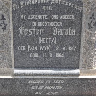 STEENKAMP Hester Jacoba geb VAN WYK 1917-1964