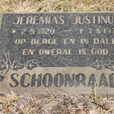 SCHOONRAAD Jeremias Justinus 1920-1974