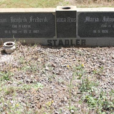 STADLER Johannes Hendrik Frederik 1918-1967 &amp; Maria Johanna Cornelia 1926-1993