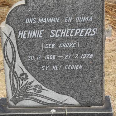 SCHEEPERS Hennie nee GROVE 1908-1976