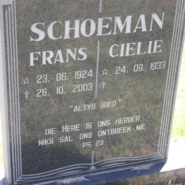 SCHOEMAN Frans 1924-2003 &amp; Cielie 1933-