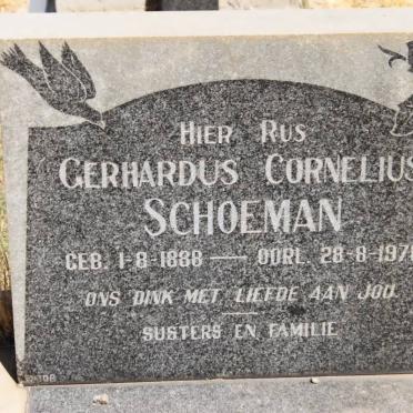 SCHOEMAN Gerhardus Cornelius 1888-1971
