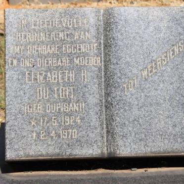 TOIT Elizabeth H., du nee DUPISANI 1924-1970