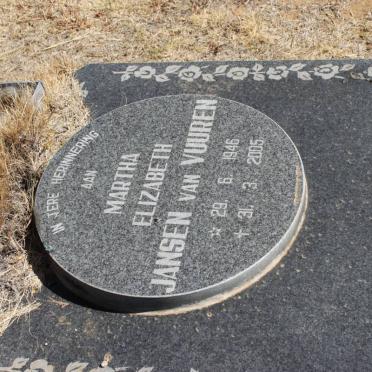 VUUREN Martha Elizabeth, Jansen van 1946-2005