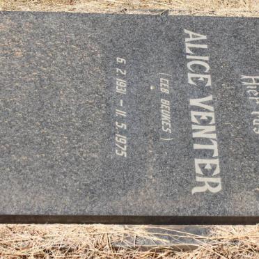 VENTER Alice nee BEUKES 1931-1975