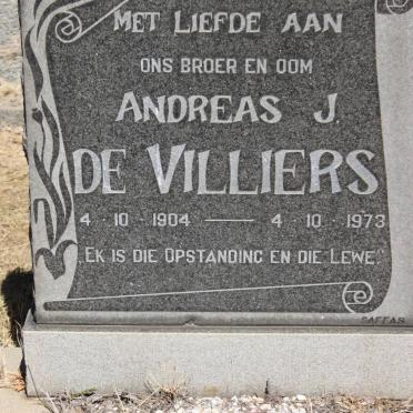 VILLIERS Andreas J., de 1904-1973