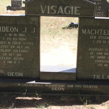 VISAGIE Gideon J.J. 1961-1994 &amp; Machteld C. STEENKAMP 1958-