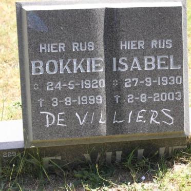 VILLIERS Bokkie, de 1920-1999 &amp; Isabel 1930-2003