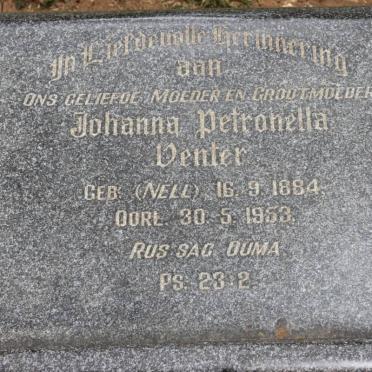 VENTER Johanna Petronella nee NELL 1884-1953