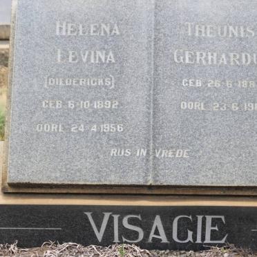 VISAGIE Theunis Gerhardus 1887-1967 &amp; Helena Levina DIEDERICKS 1892-1956