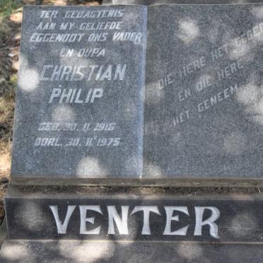 VENTER Christian Philip 1916-1975