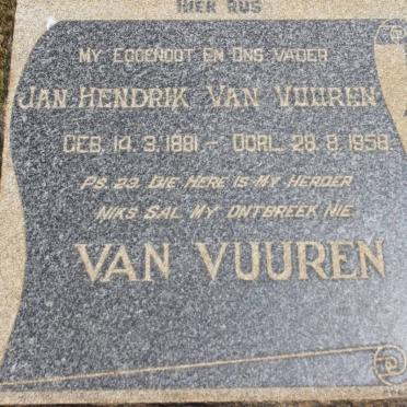 VUUREN Jan Hendrik, van 1881-1958