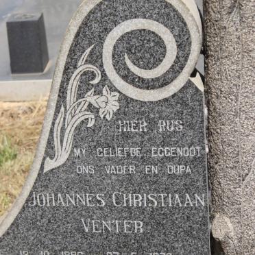 VENTER Johannes Christiaan 1898-1973