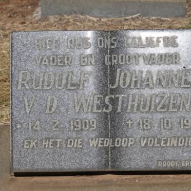 WESTHUIZEN Rudolf Johannes, v.d. 1909-1979
