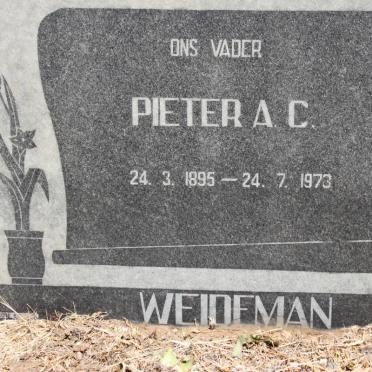 WEIDEMAN Pieter A.C. 1895-1973