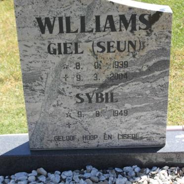 WILLIAMS Giel 1939-2004 &amp; Sybil 1949-