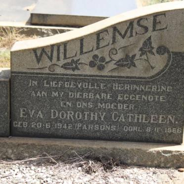 WILLEMSE Eva Dorothy Cathleen geb PARSONS 1942-1966