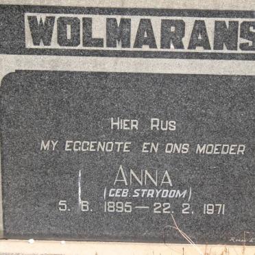 WOLMARANS Anna nee STRYDOM 1895-1971