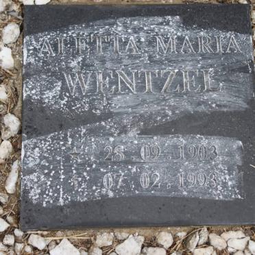WENTZEL Aletta Maria 1903-1993