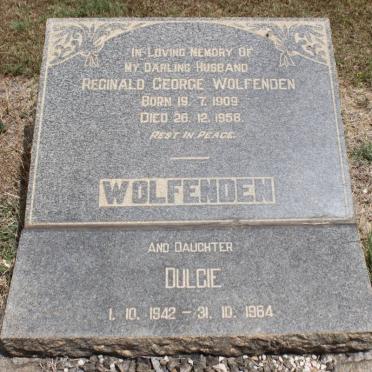 WOLFENDEN Reginald George 1909-1958 :: WOLFENDEN Dulcie 1942-1964