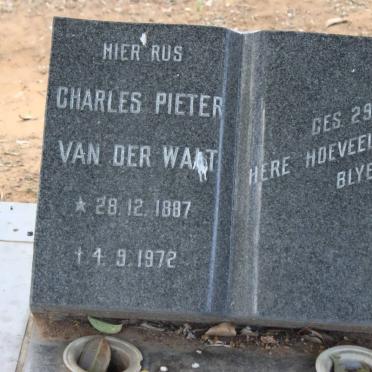 WALT Charles Pieter, van der 1887-1972