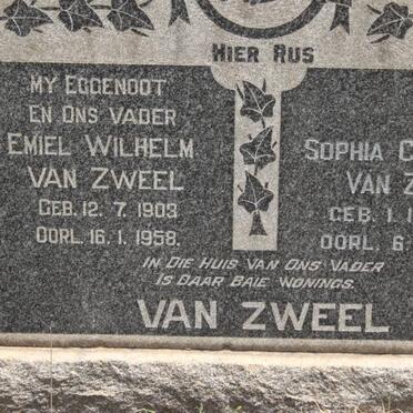 ZWEEL Emiel Wilhelm, van 1903-1958 &amp; Sophia Catharina 1909-1988