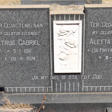 ? Petrus Gabriel 1911-1974 &amp; Aletta Maria C.M. DE FORTIER 1921-1989