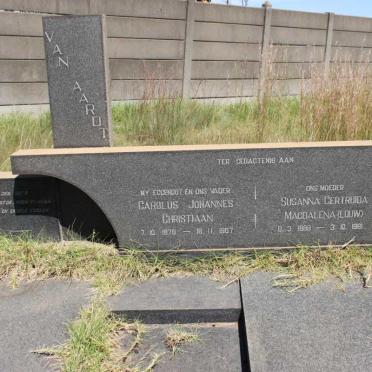 AARDT Carolus Johannes Christiaan, van 1879-1967 &amp; Susanna Gertruida Magdalena LOUW 1889-1981