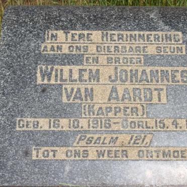 AARDT Willem Johannes, van 1916-1951