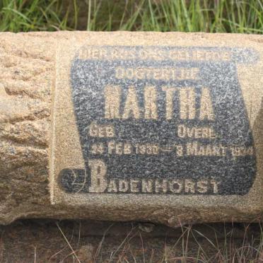 BADENHORST Martha 1930-1934