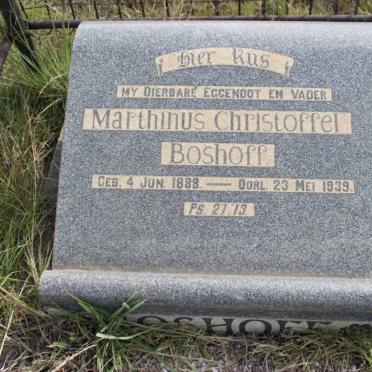BOSHOFF Marthinus Christoffel 1888-1939
