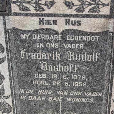 BOSHOFF Frederik Rudolf 1878-1952