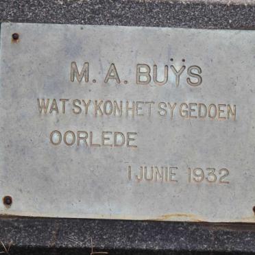 BUÝS M.A.  -1932