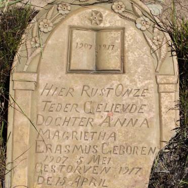 ERASMUS Anna Magrietha 1907-1917