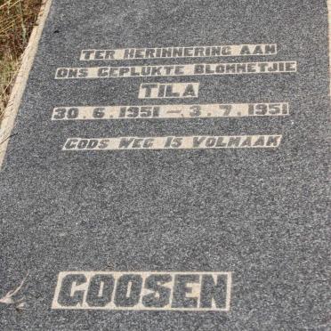 GOOSEN Tila 1951-1951