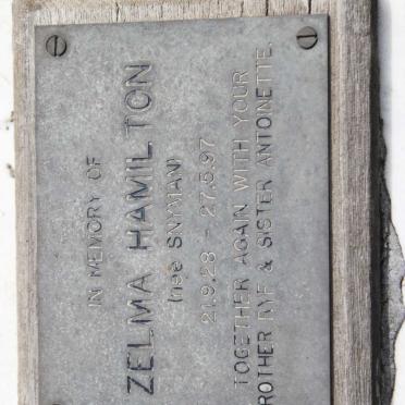 HAMILTON Zelma nee SNYMAN 1928-1997