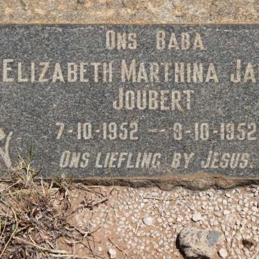 JOUBERT Elizabeth Marthina Jacoba 1952-1952
