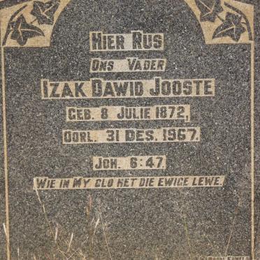 JOOSTE Izak Dawid 1872-1967