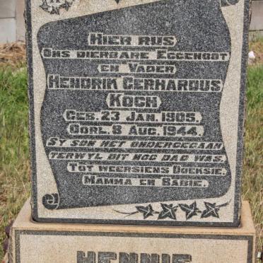 KOCH Hendrik Gerhardus 1905-1944