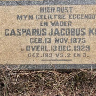 KOCH Casparus Jacobus 1875-1929