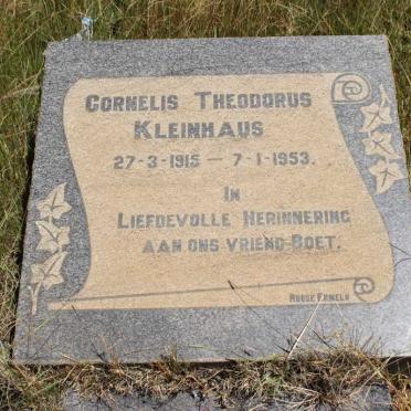KLEINHAUS Cornelis Theodorus 1915-1953
