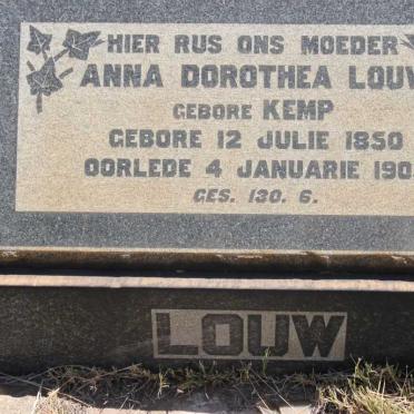 LOUW Anna Dorothea nee KEMP 1850-1905