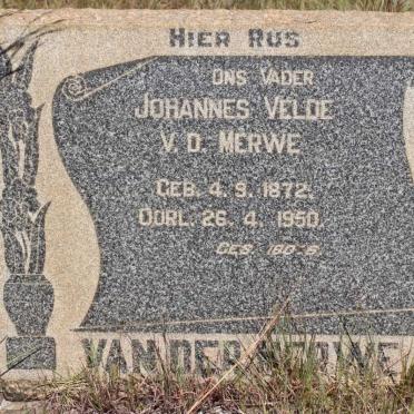 MERWE Johannes Velde, van der 1872-1950
