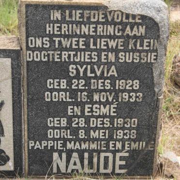NAUDE Sylvia 1928-1933 :: NAUDE Esme 1930-1938