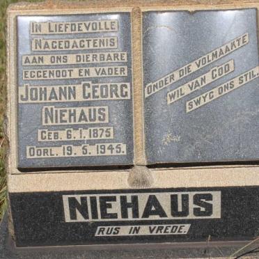 NIEHAUS Johann Georg 1875-1945
