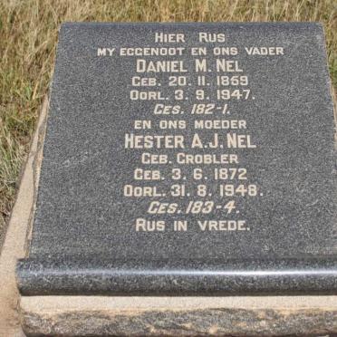 NEL Daniel M. 1859-1947 &amp; Hester A.J. GROBLER 1872-1948