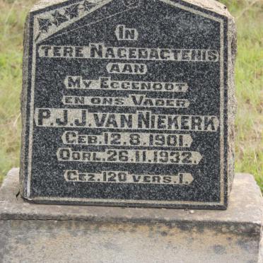 NIEKERK P.J.J., van 1901-1932