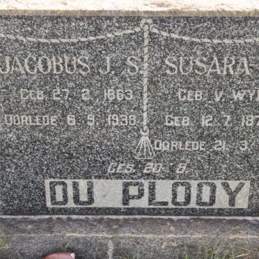PLOOY Jacobus J.S., du 1863-1938 &amp; Susara P. VAN WYK 1874-1966