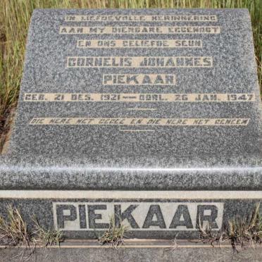 PIEKAAR Cornelis Johannes 1921-1947