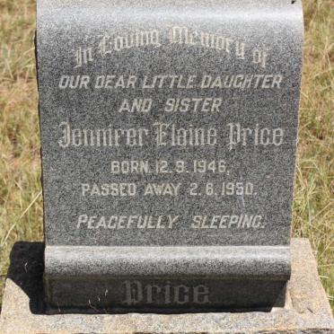 PRICE Jennifer Elaine 1946-1950